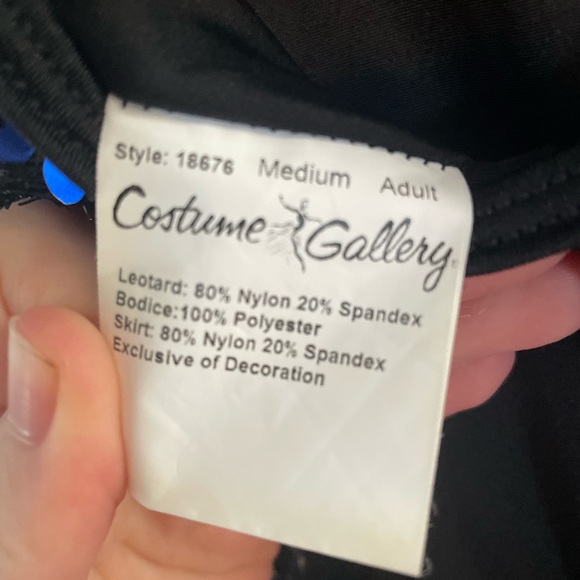 SOLD ♥️ Costume Gallery blue and black sequin high-low dance costume - Picture 9 of 9